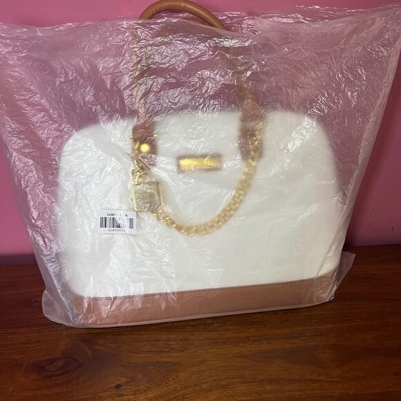 Joy & Iman White Timeless Chic Pebble Satchel Purse + Wallet - Picture 14 of 16